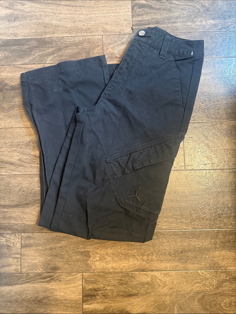 Jordan Black Men's Cargo Pants with Subtle Logo